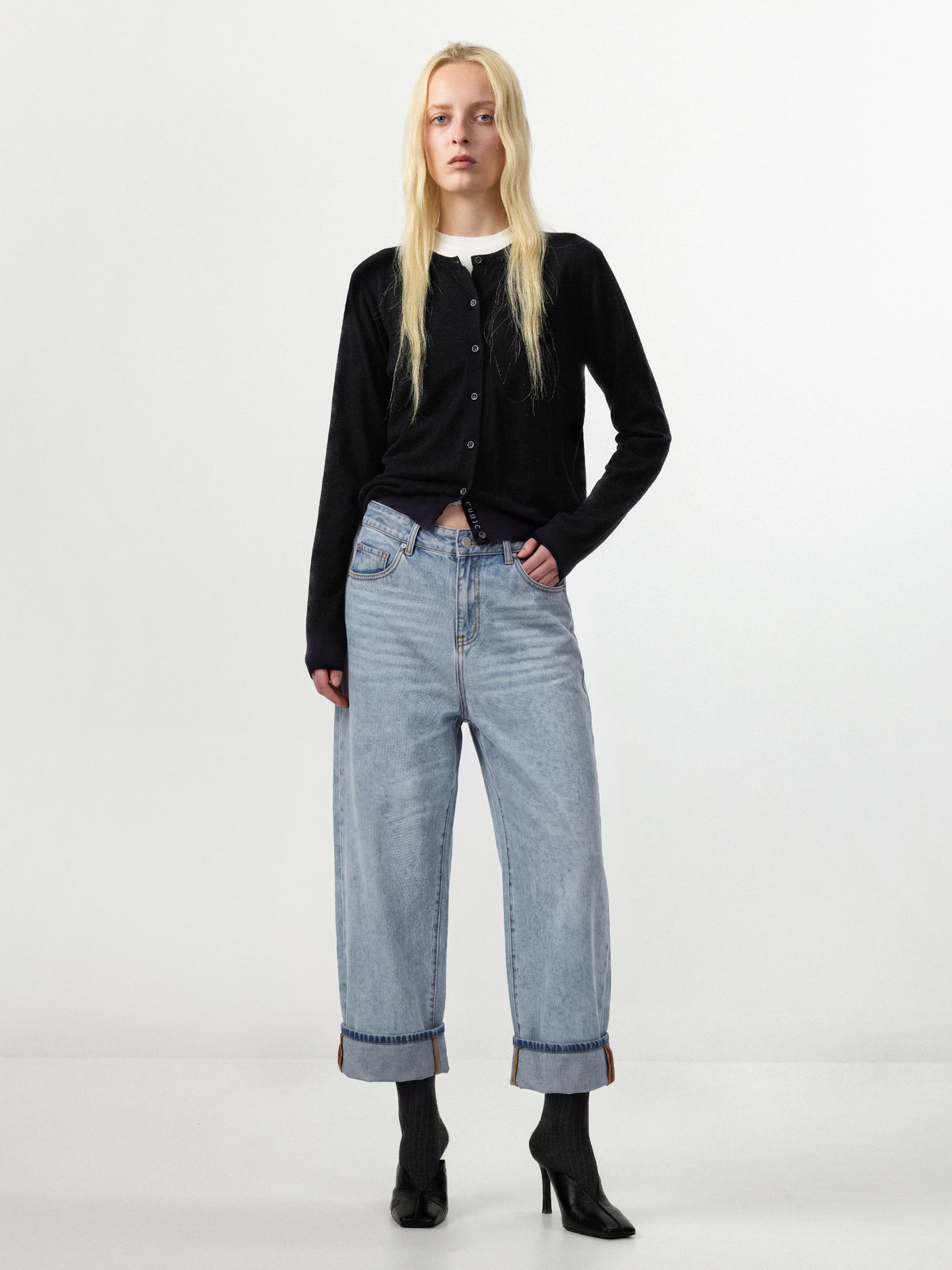 CUBIC Vintage Wash Relaxed Denim Jeans-1