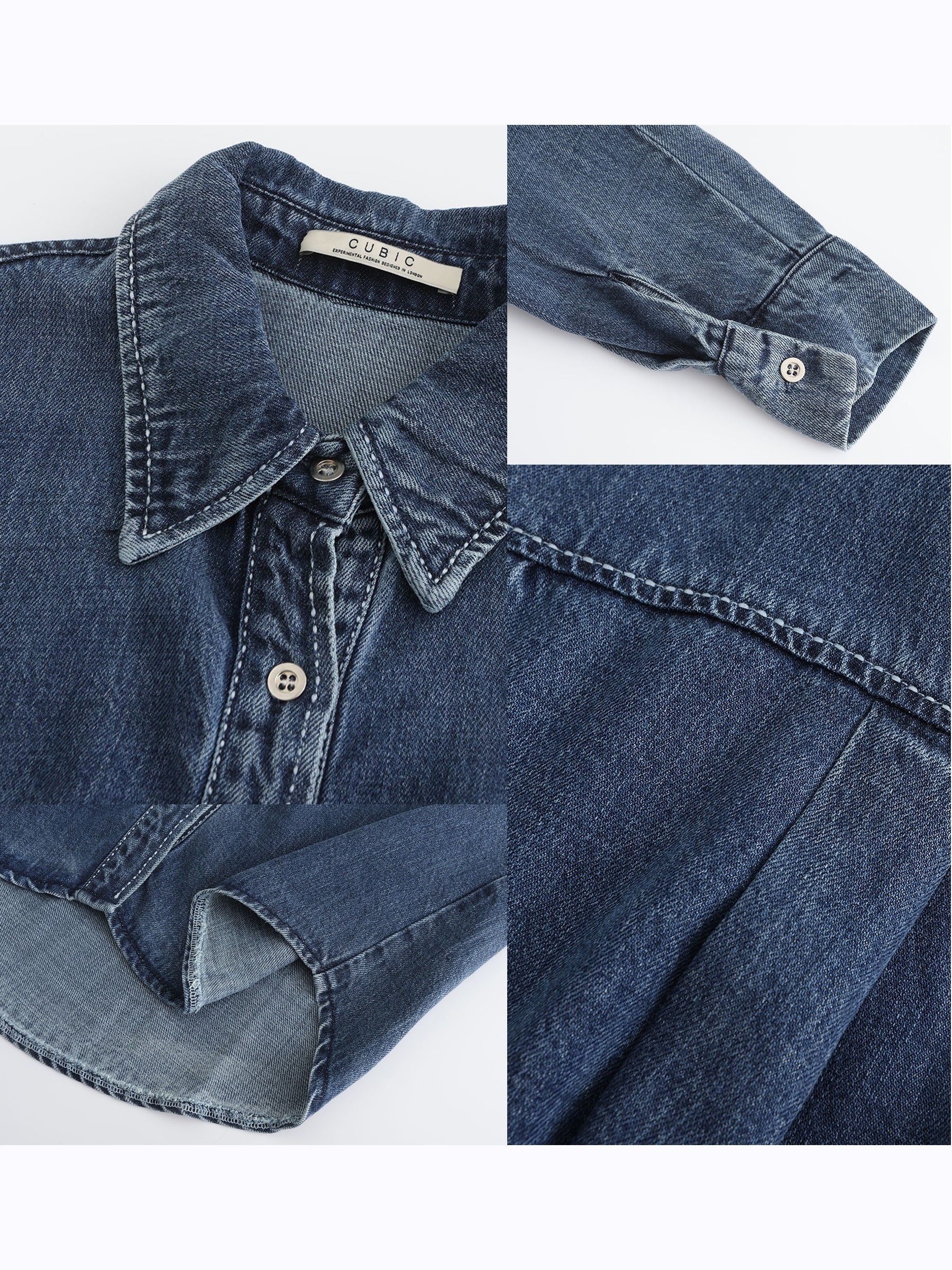 Blue Denim Western Shirt-8