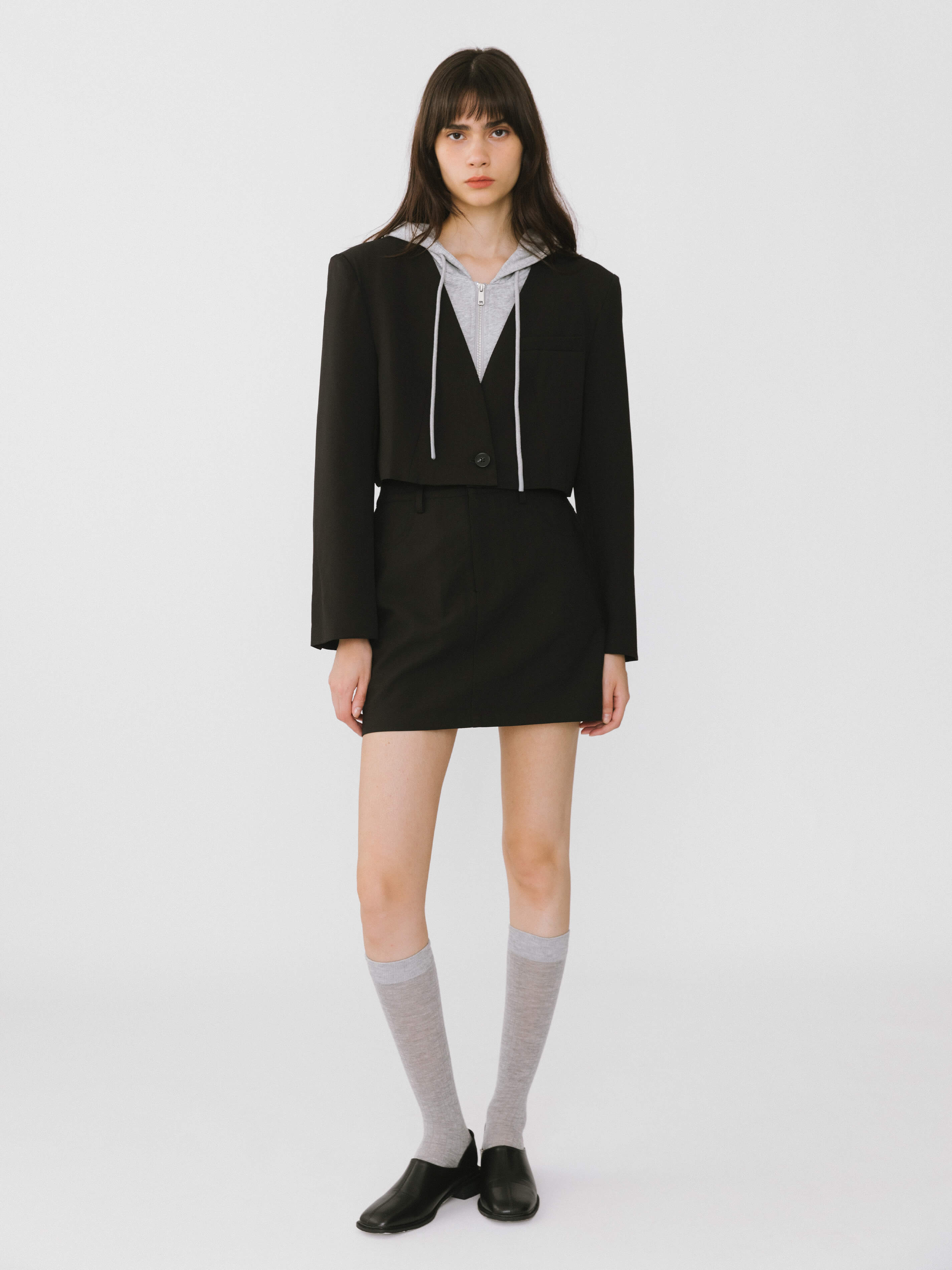 Heart Patch Tailored Mini Skirt