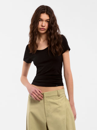 CUBIC Modal Long Slim Fit Crew Neck T-Shirt