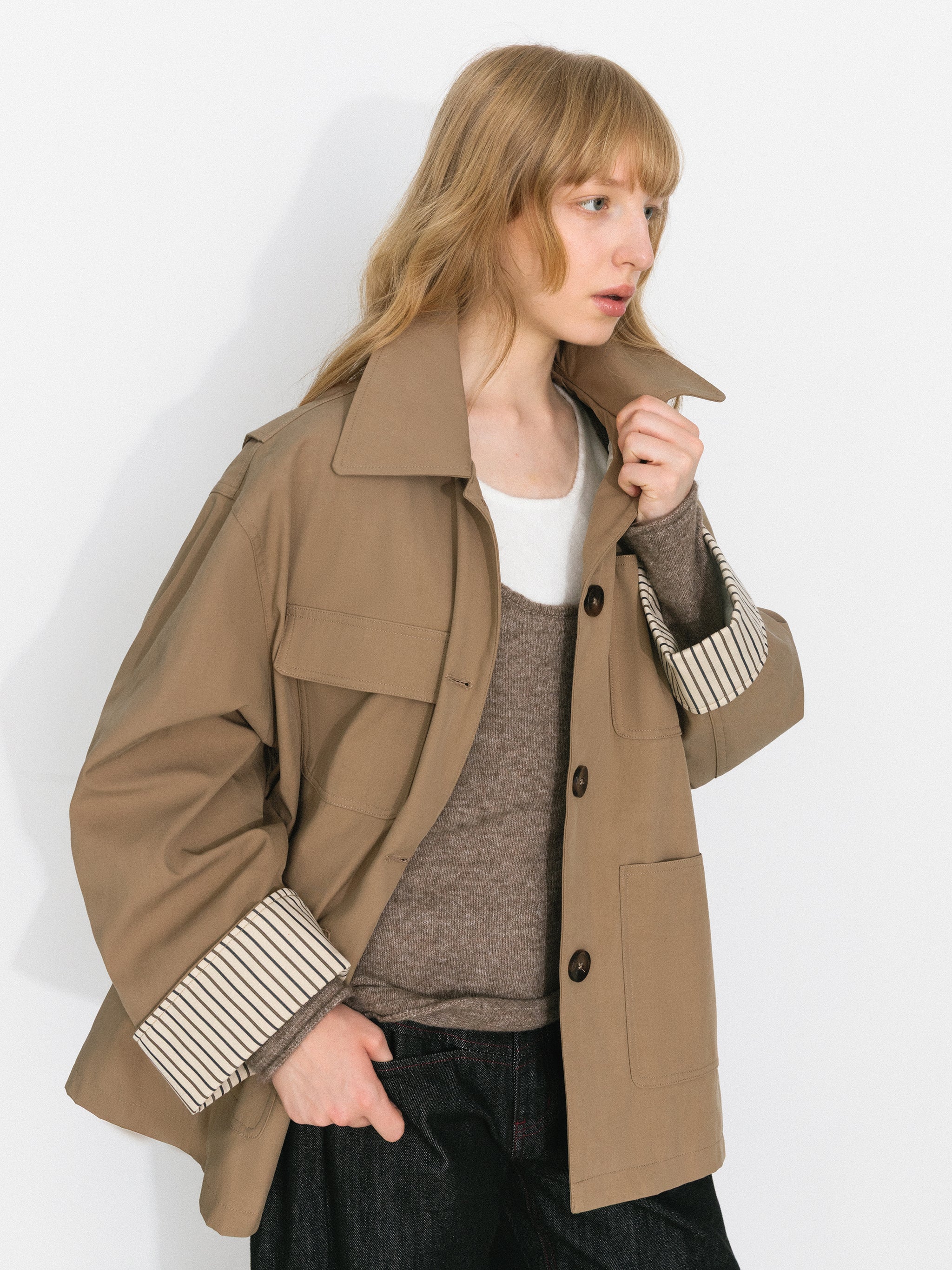Classic Barn-Style Modal-Blend Cotton Down Coat