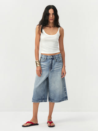 CUBIC Washed Denim Culottes