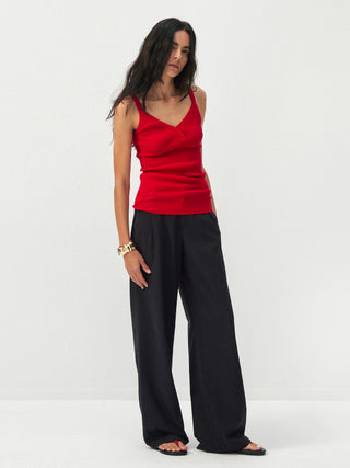 CUBIC Black High-Waisted Wide-Leg Pants