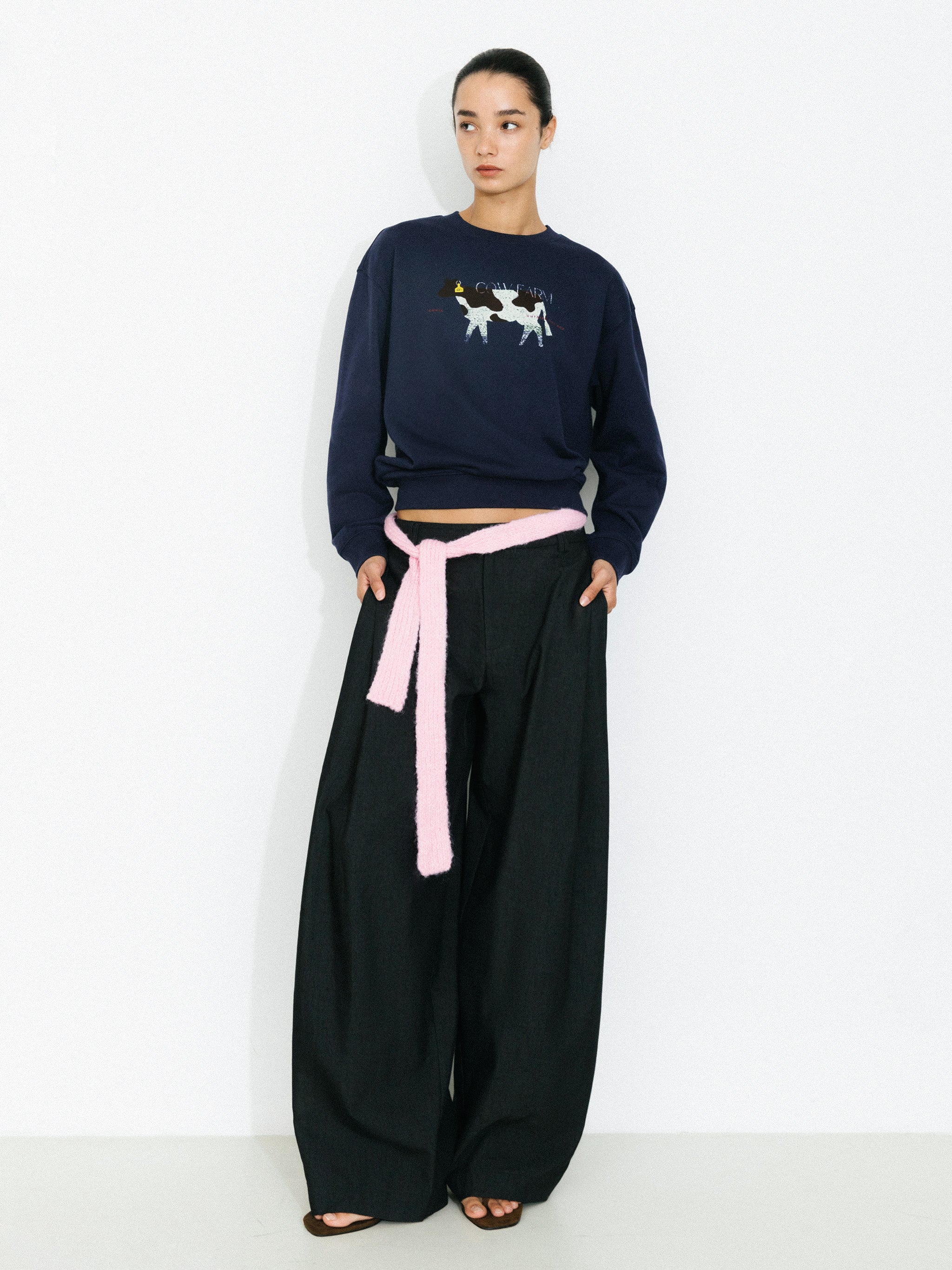 Cow Print Oversized Sweatshirt