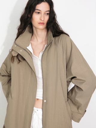 Oversized Funnel-Neck Down Coat