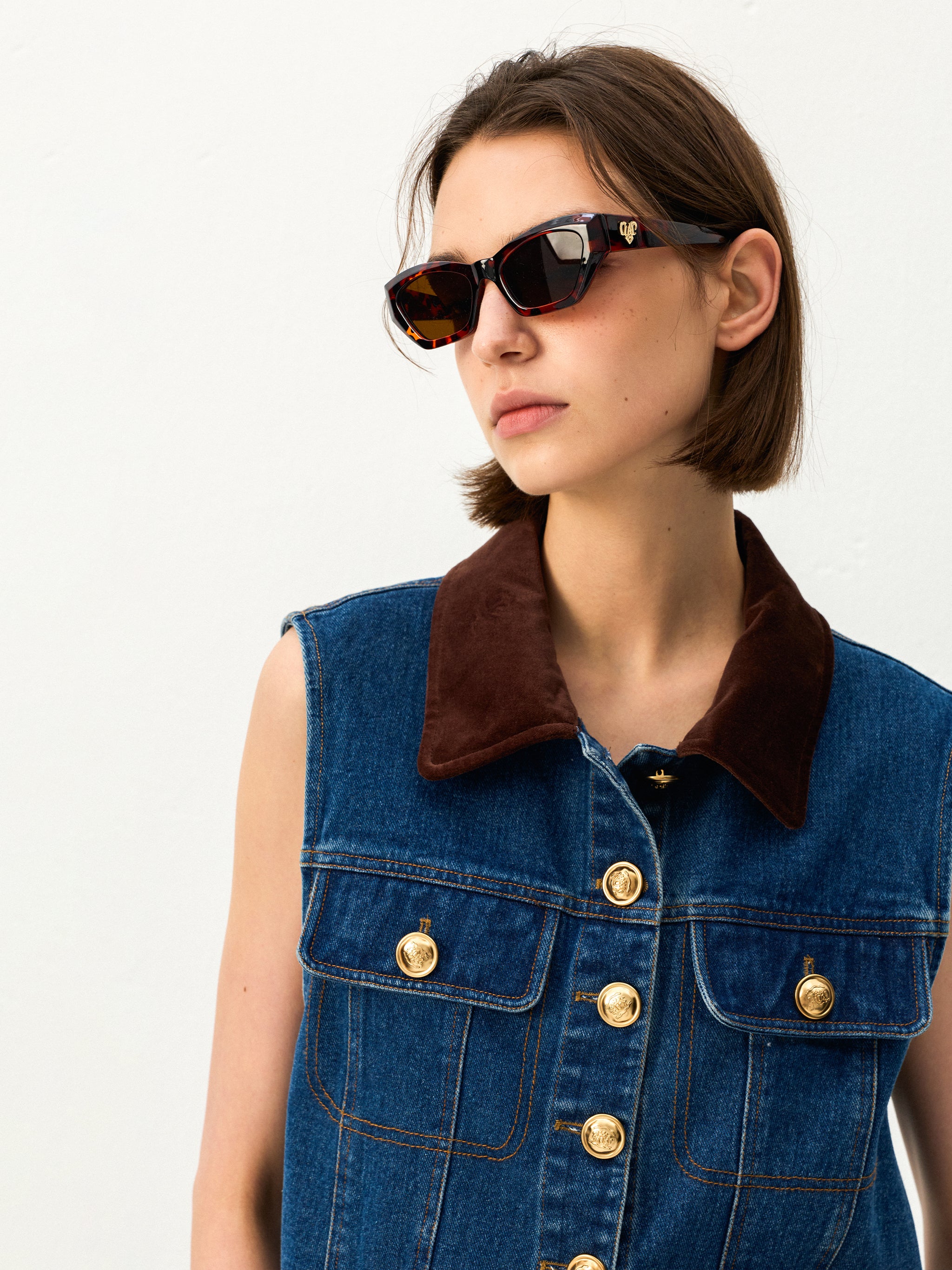 Geometric Cat-Eye Sunglasses