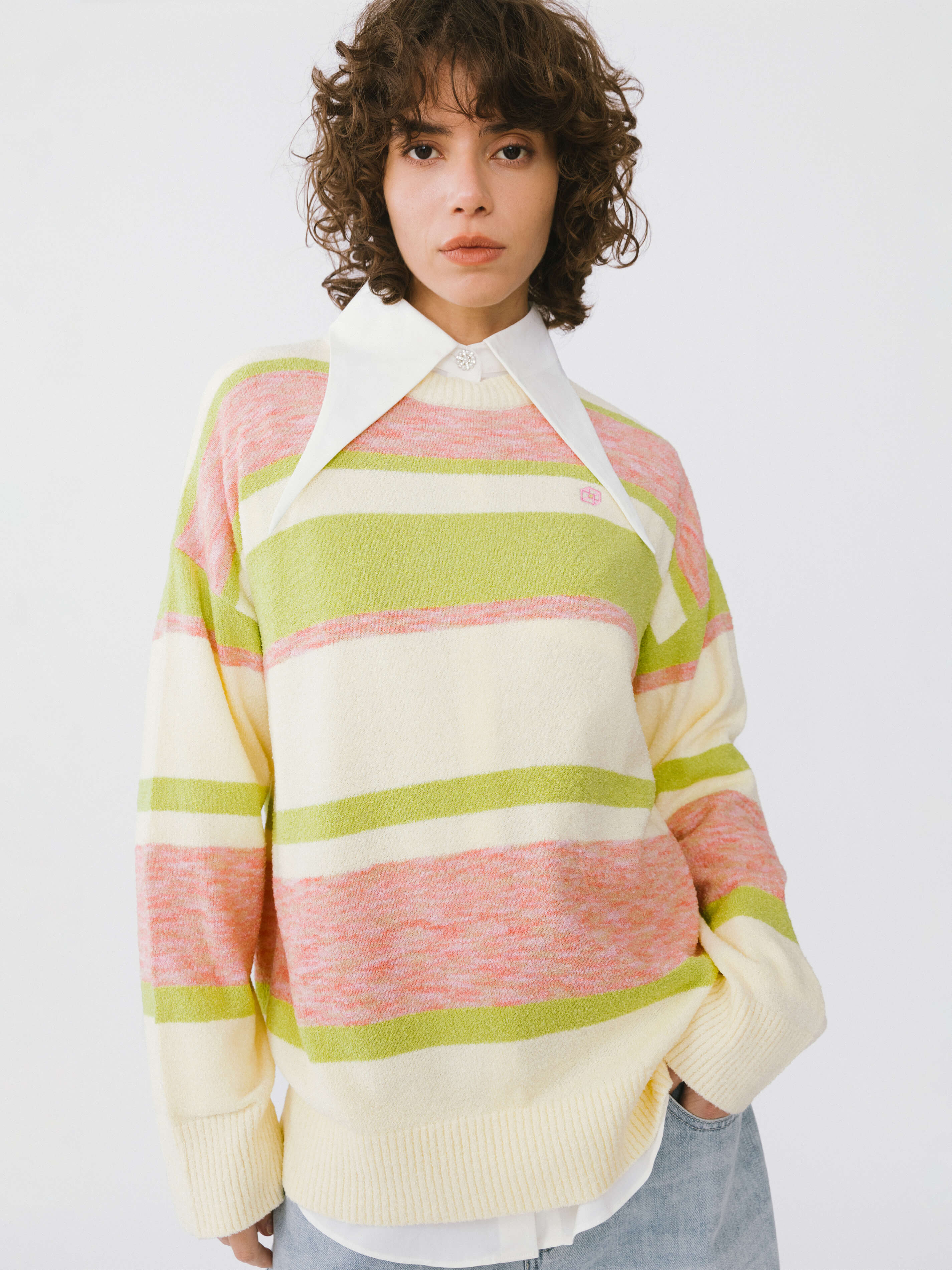 Striped Knit Sweater-10