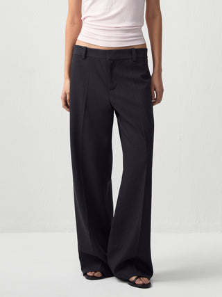 CUBIC Straight Leg Casual Suit Trousers