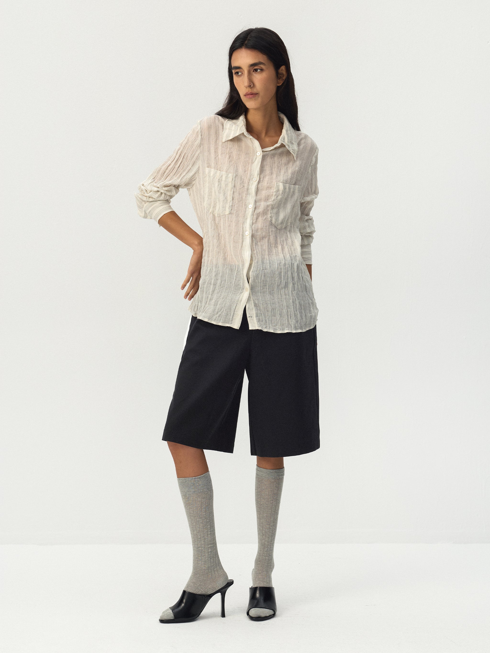 CUBIC Crinkled Cotton Shirt