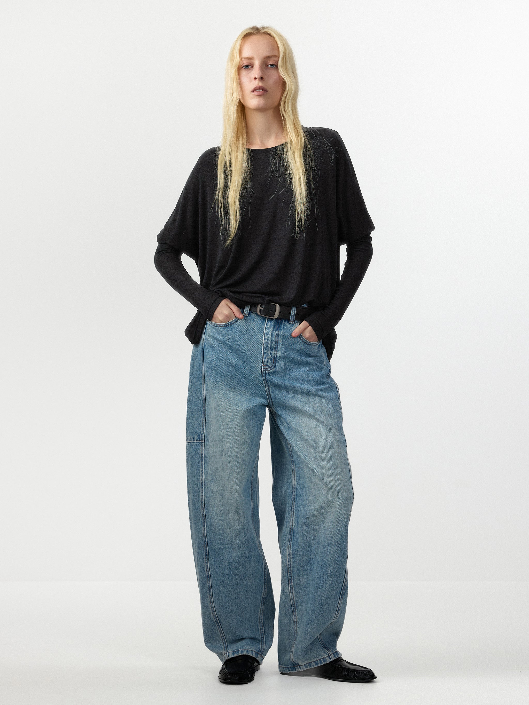 CUBIC Batwing Sleeve Long Sleeve Top-1