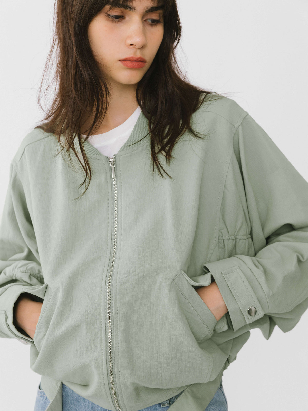 Mint Bomber Jacket-2