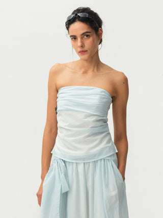 CUBIC Recycled Viscose Blend Strapless Maxi Skirt Set