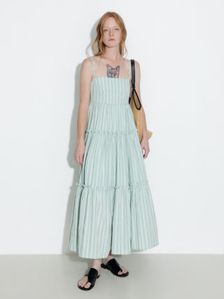 Strap Striped Cake Dress