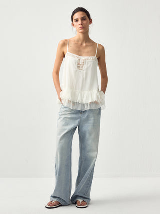 CUBIC Relaxed Low-Rise Straight Jeans
