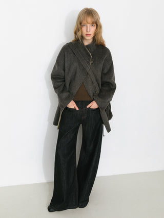 Wool-Blend Mid-Length Coat