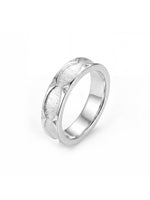 Vintage Textured Triangle Wide Band Ring
