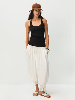 CUBIC  Lyocell Lace Ruffled  Balloon Pants