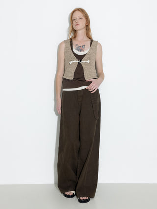 Vintage Toggle Button Knitted Cardigan Vest