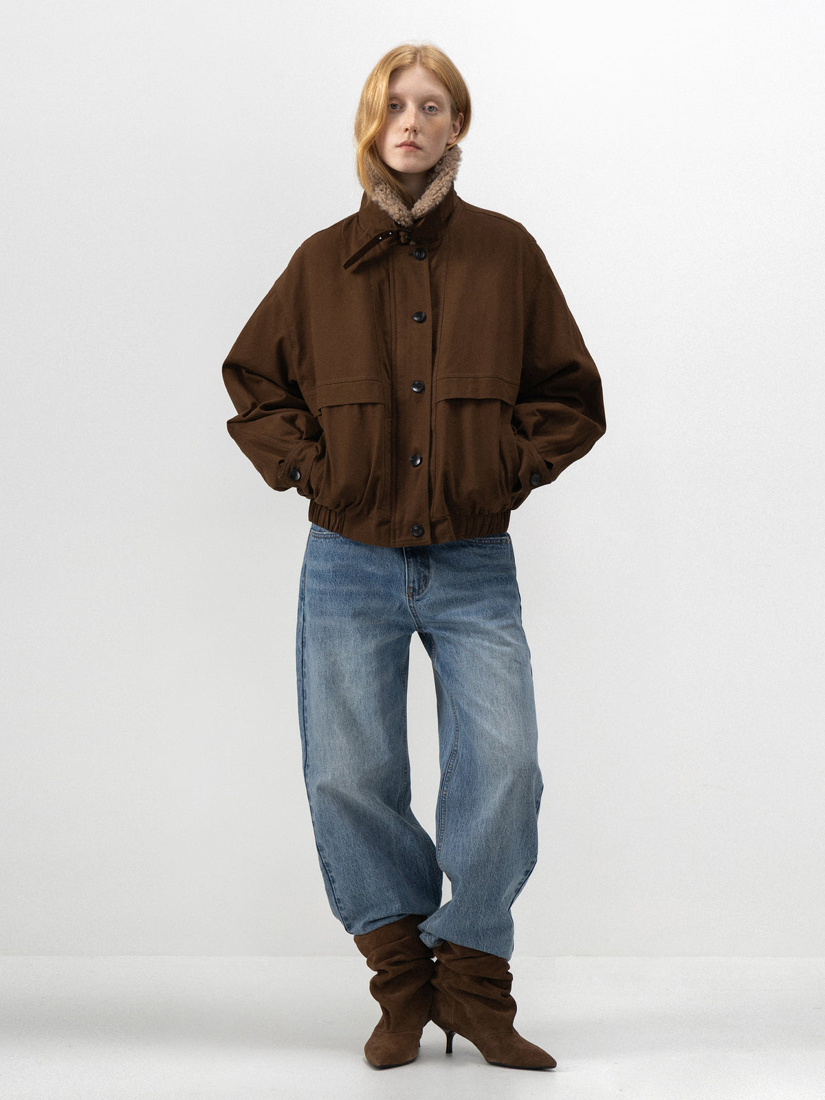 CUBIC Detachable Faux-Fur Collar Down Jacket-1