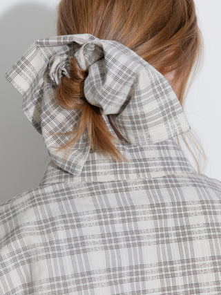 Lace Checkered Irregular Hair Scrunchies