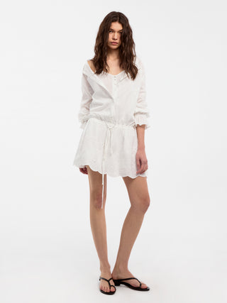 CUBIC Pure Cotton Shirt Dress with Lace