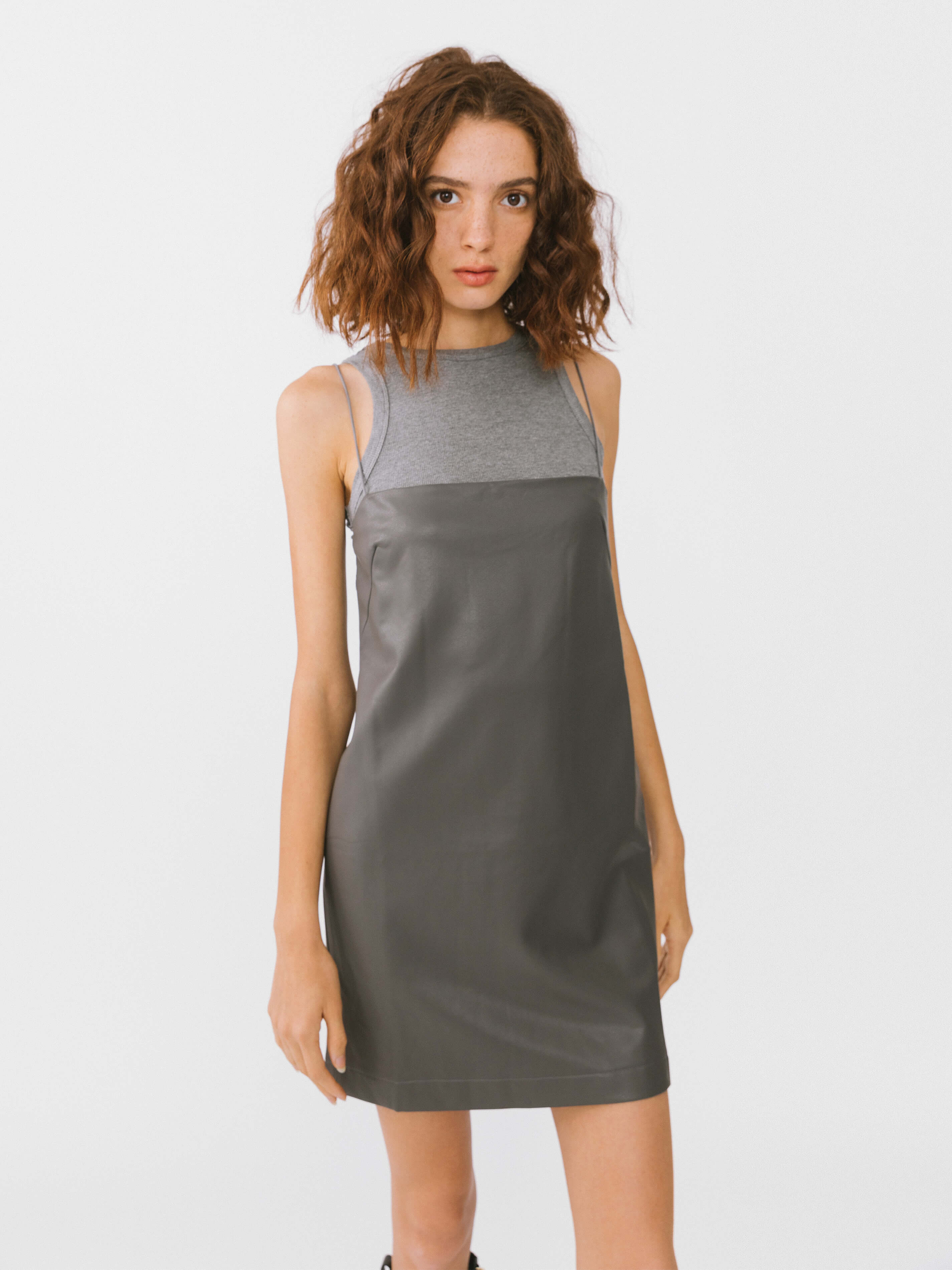 Sleeveless Dress With Cord Straps-2