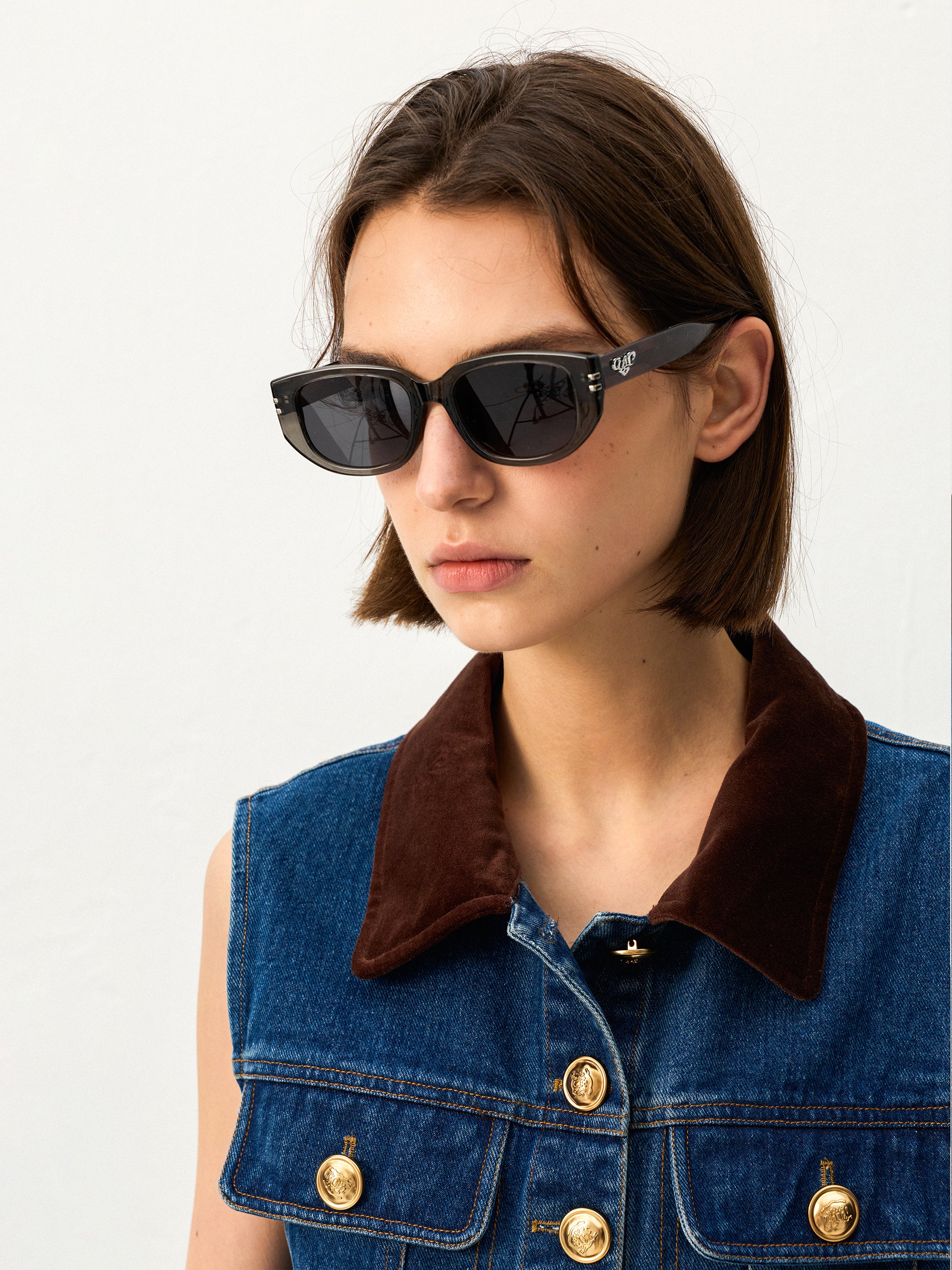 Square Metal Detail Sunglasses