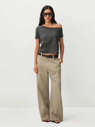 CUBIC Asymmetric Cold-Shoulder T-Shirt