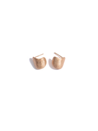 Brushed Matte Half-Hoop Earrings