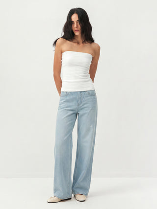 CUBIC High-Rise Straight-Leg Jeans