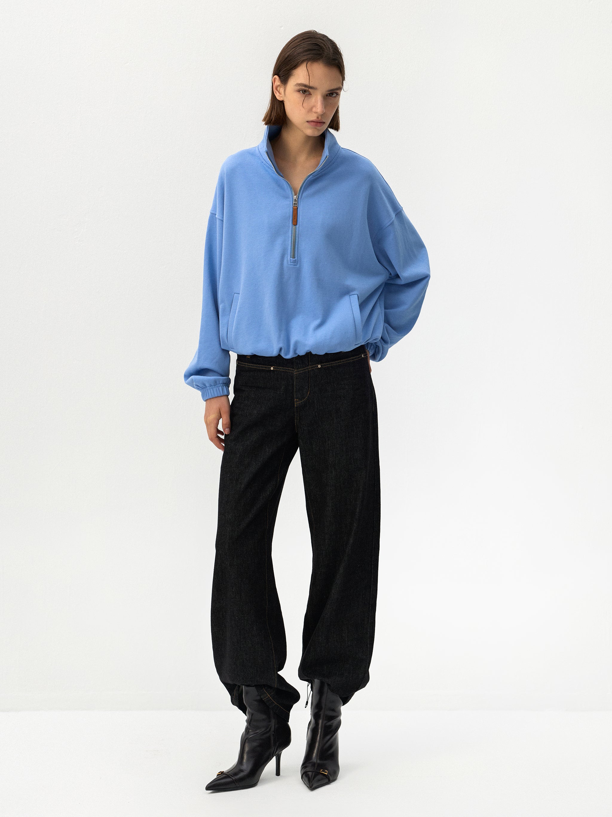 CUBIC 100% Cotton Half Zip Sweatshirt