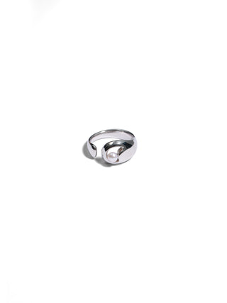 Open Ring with Pearl