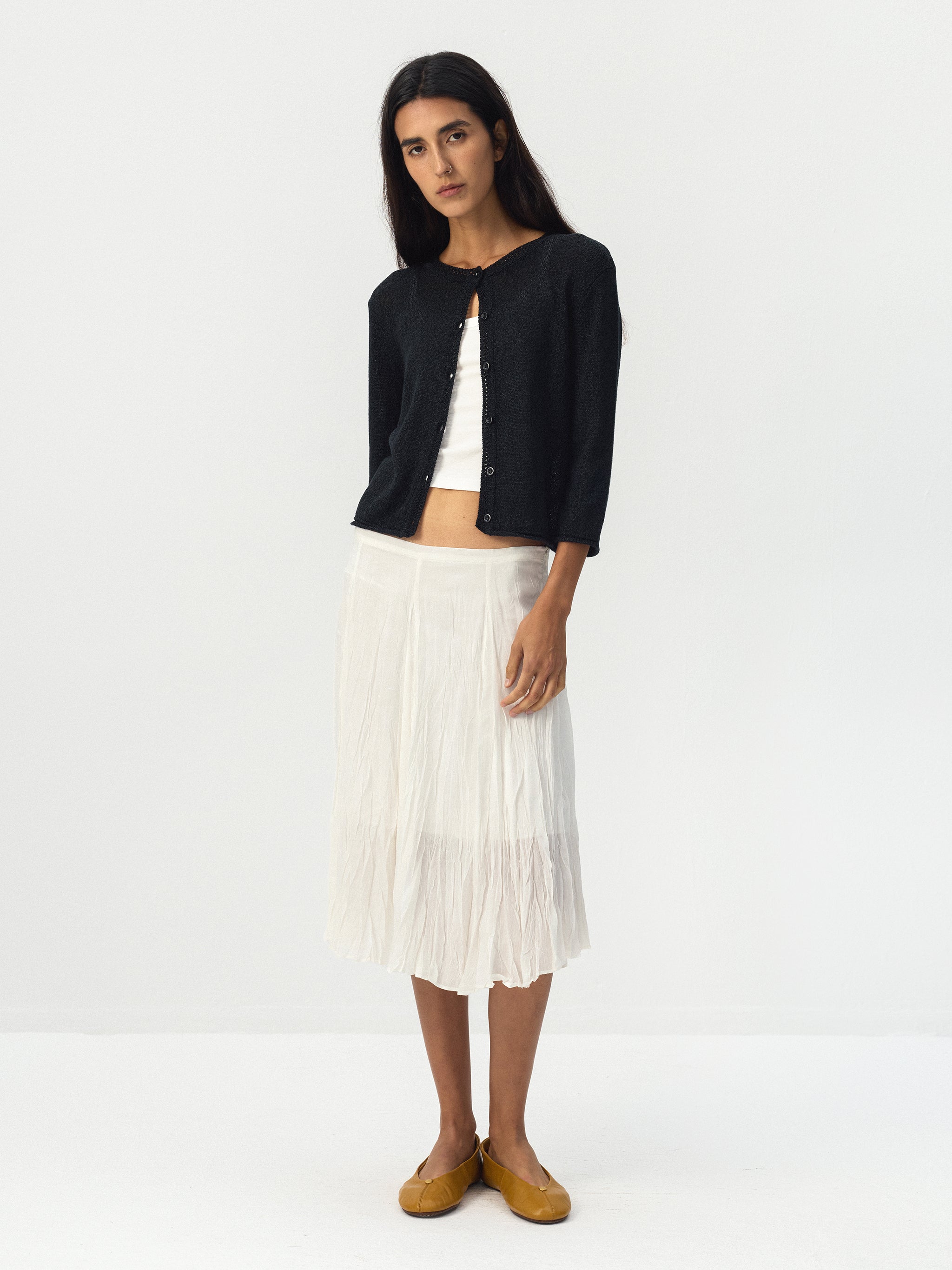 CUBIC Textured Button Knit Cardigan