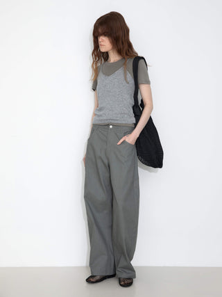 100% Cotton Draped Oversized Wide-Leg Casual Pants