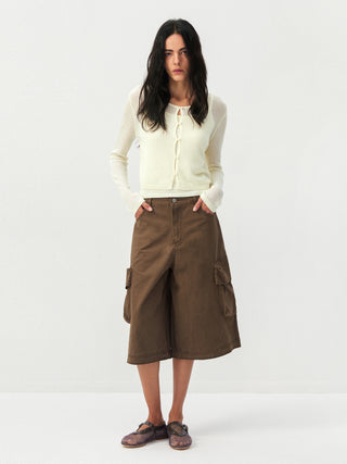 CUBIC Sheer Ribbed Knit Two-Piece Set