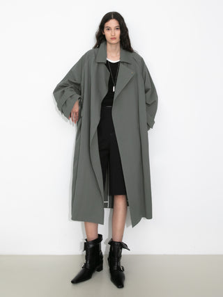 Oversized Large Lapel Long Trench Coat