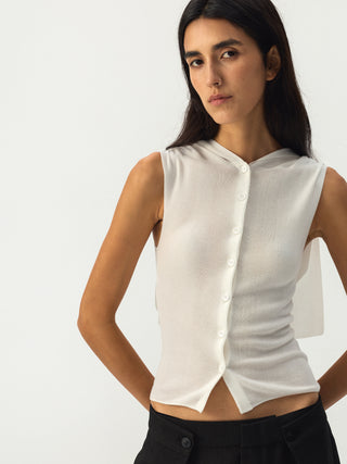 CUBIC Cape-Style Button Front Top