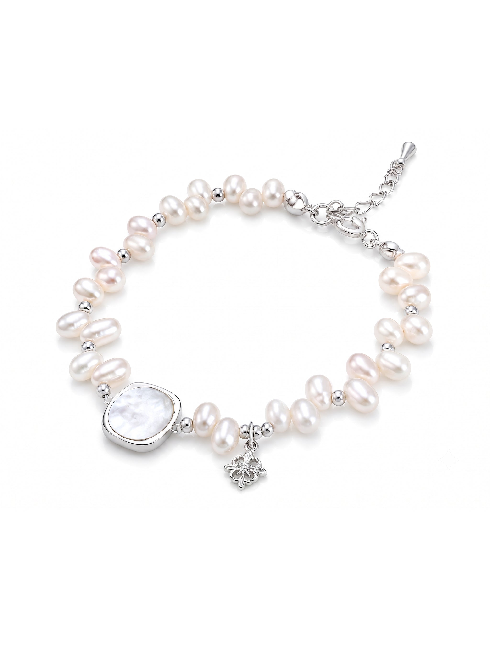 Iris Charm Baroque Pearl Bracelet-1