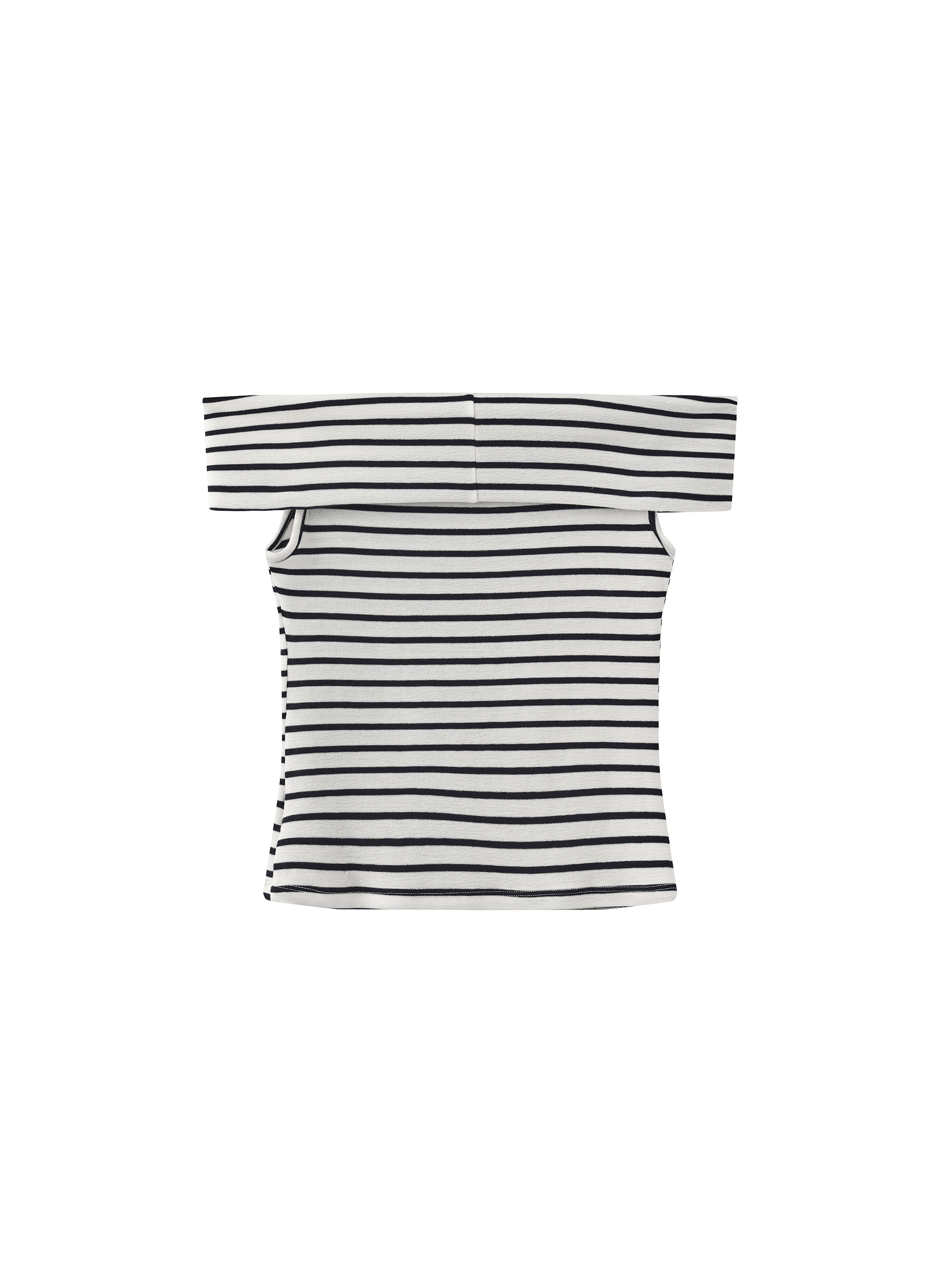 Striped Off-Shoulder Short-Sleeve Top-19