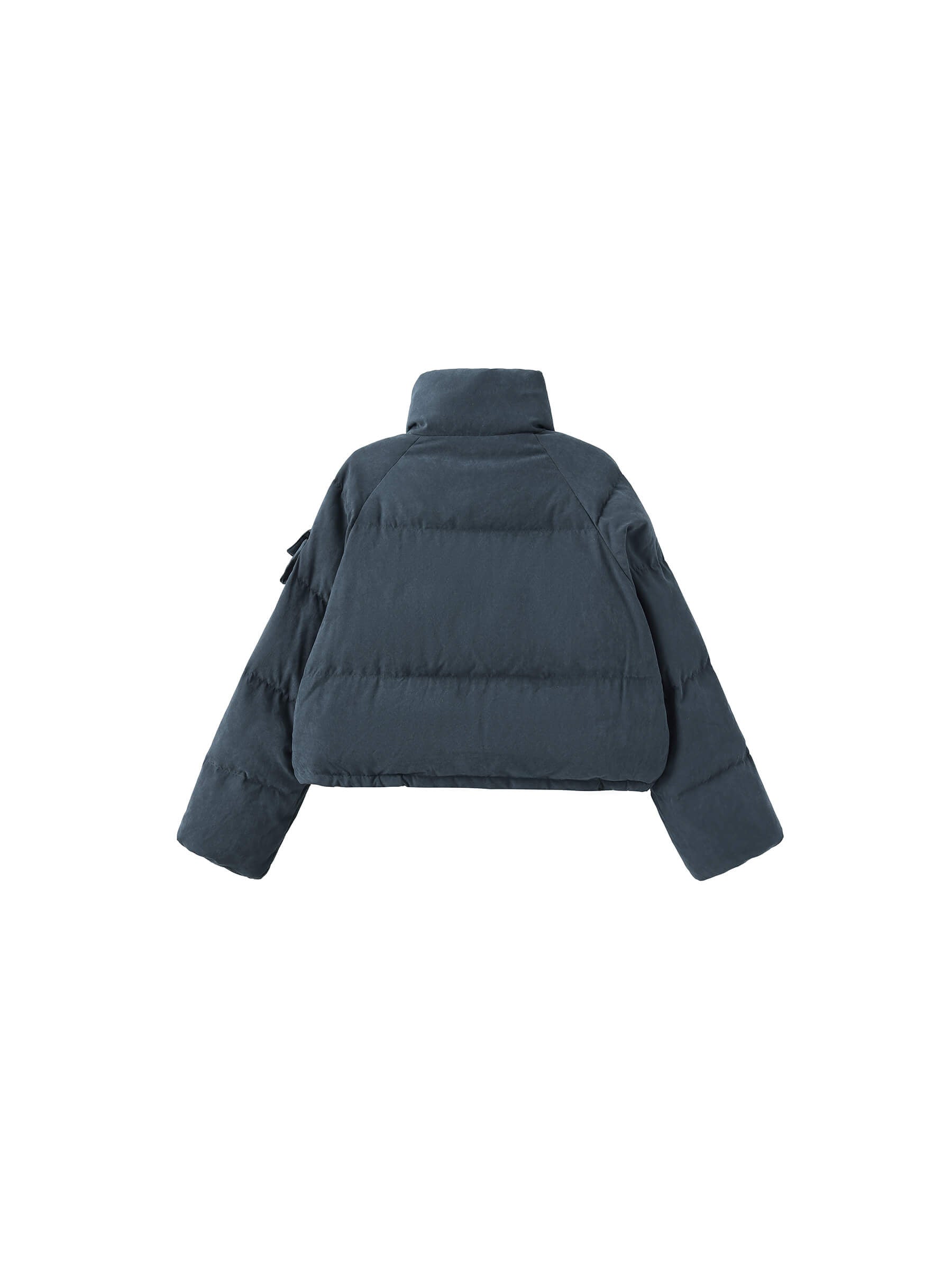 High Neck Short Puffer Down Coat-23