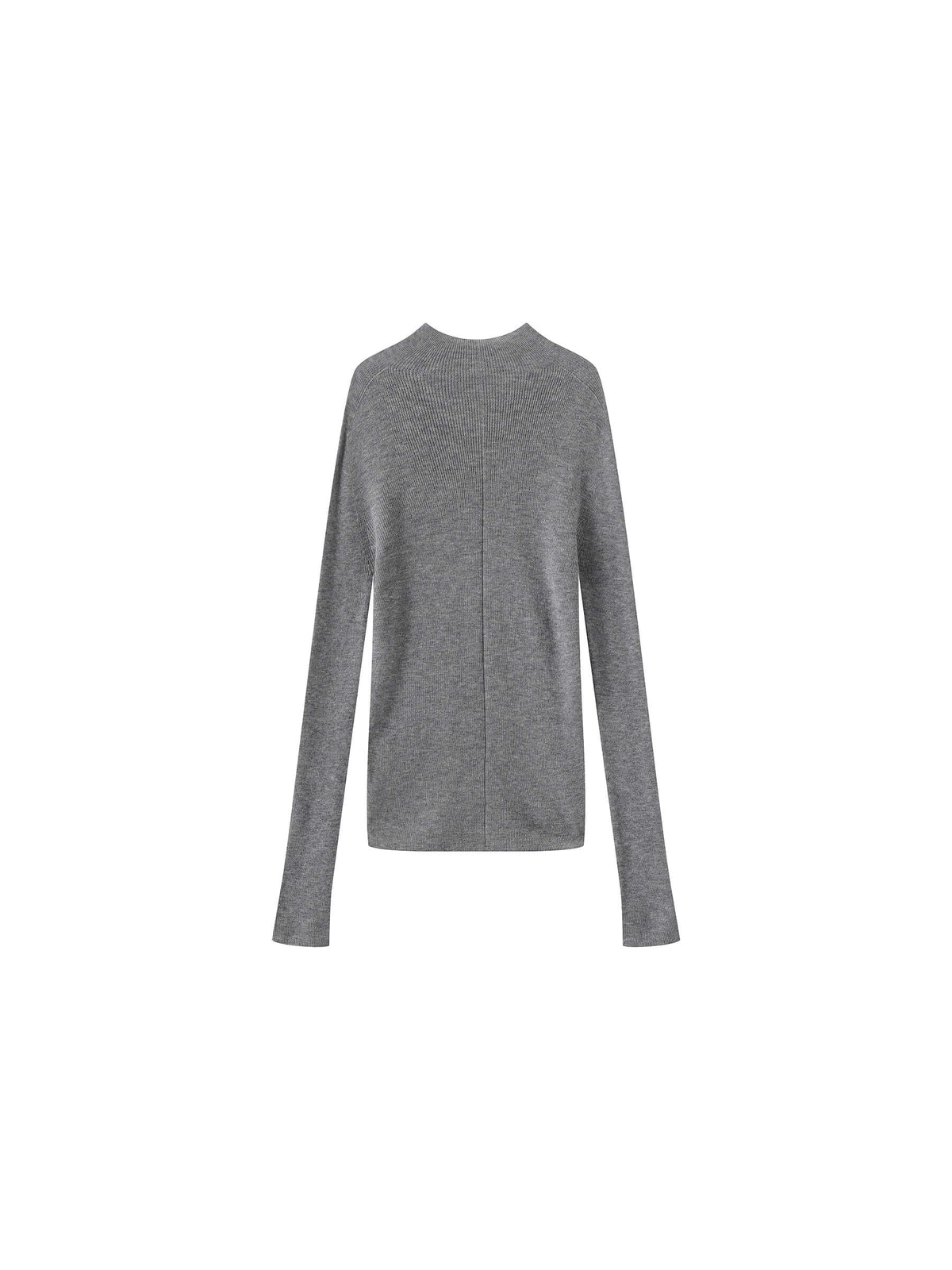 CUBIC 100% Wool Mock‑Neck Fitted Knit Top-28