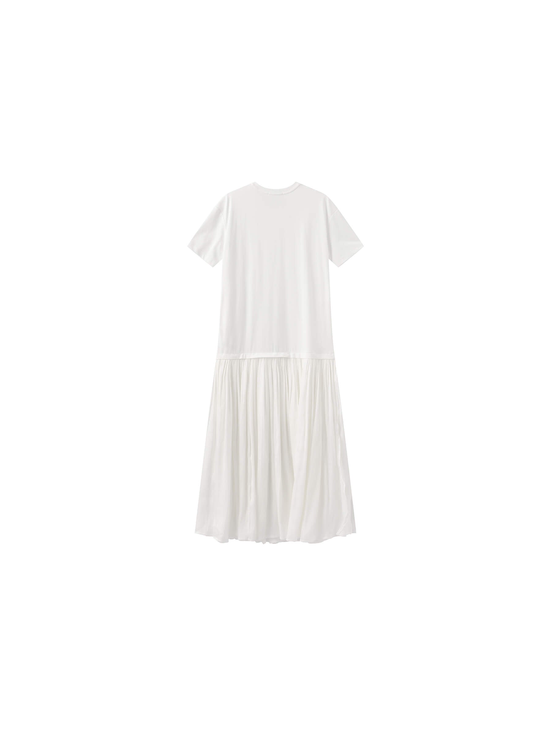 Oversized Round Neck Short Sleeve Pleated Dress-20