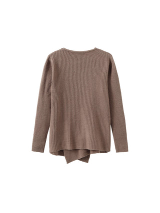 Crossover Ribbed Knit Jumper