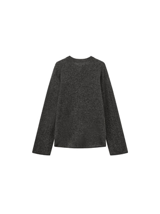 Henley Neck Loose-Fit Long-Sleeve Cover-Up
