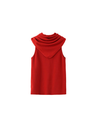 Slim-Fit Knit Henley Vest with Neck Tie
