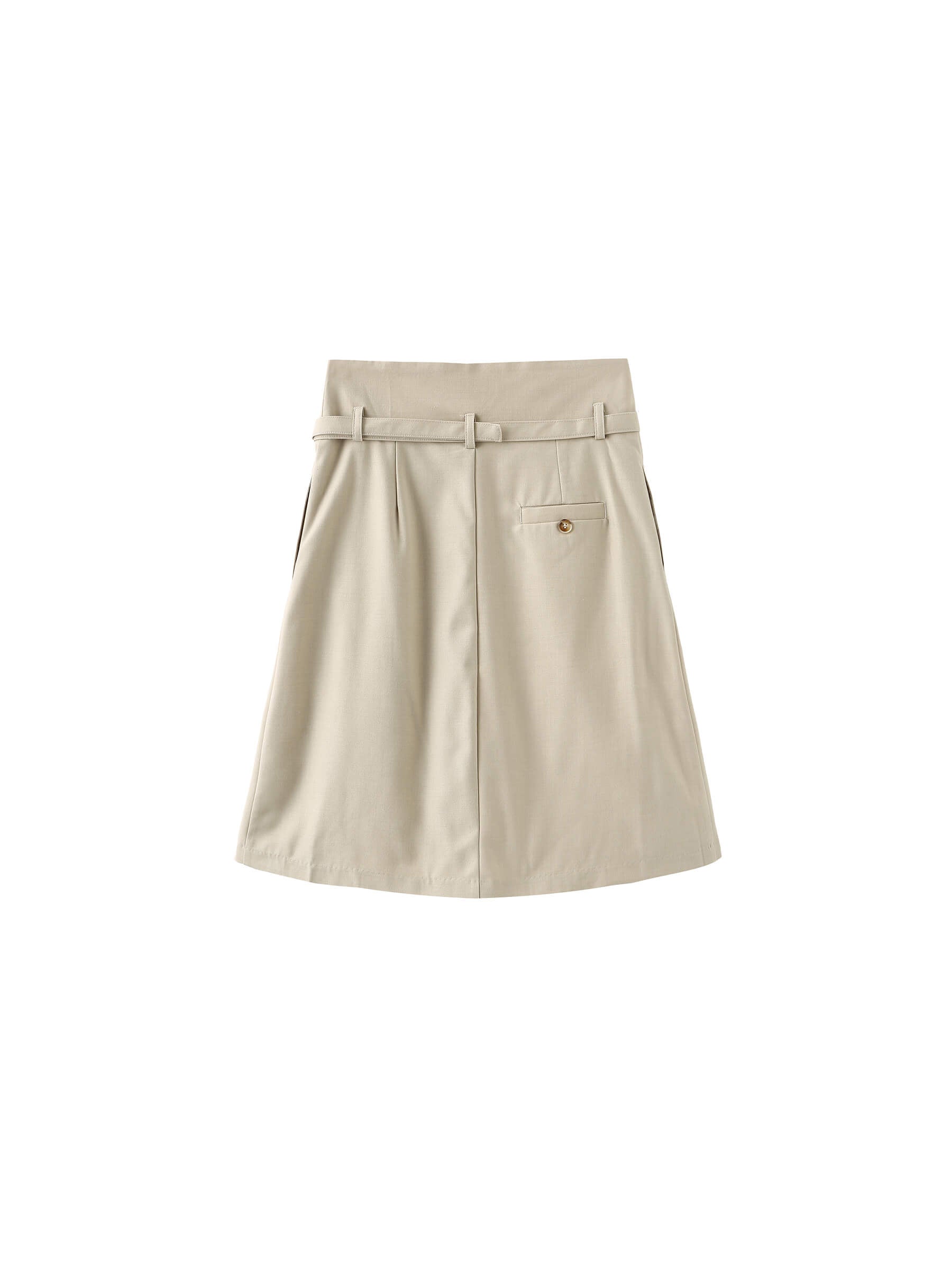 A-line Round Skirt with Wool Blend-20