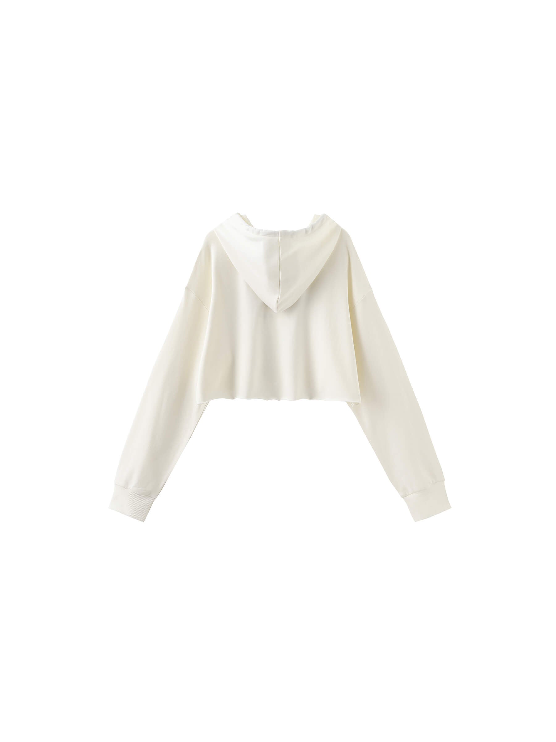 CUBIC Print Hooded Cropped Sweatshirt-23