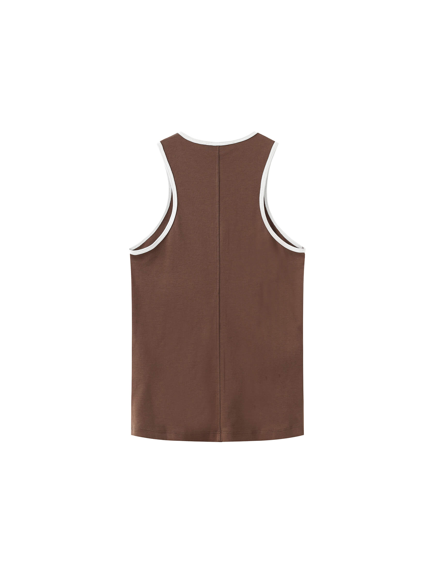 Contrast Cutaway Tank Top-20