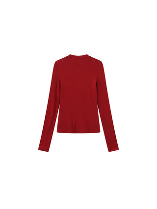 CUBIC Wool Blend V-Neck Knit T-Shirt