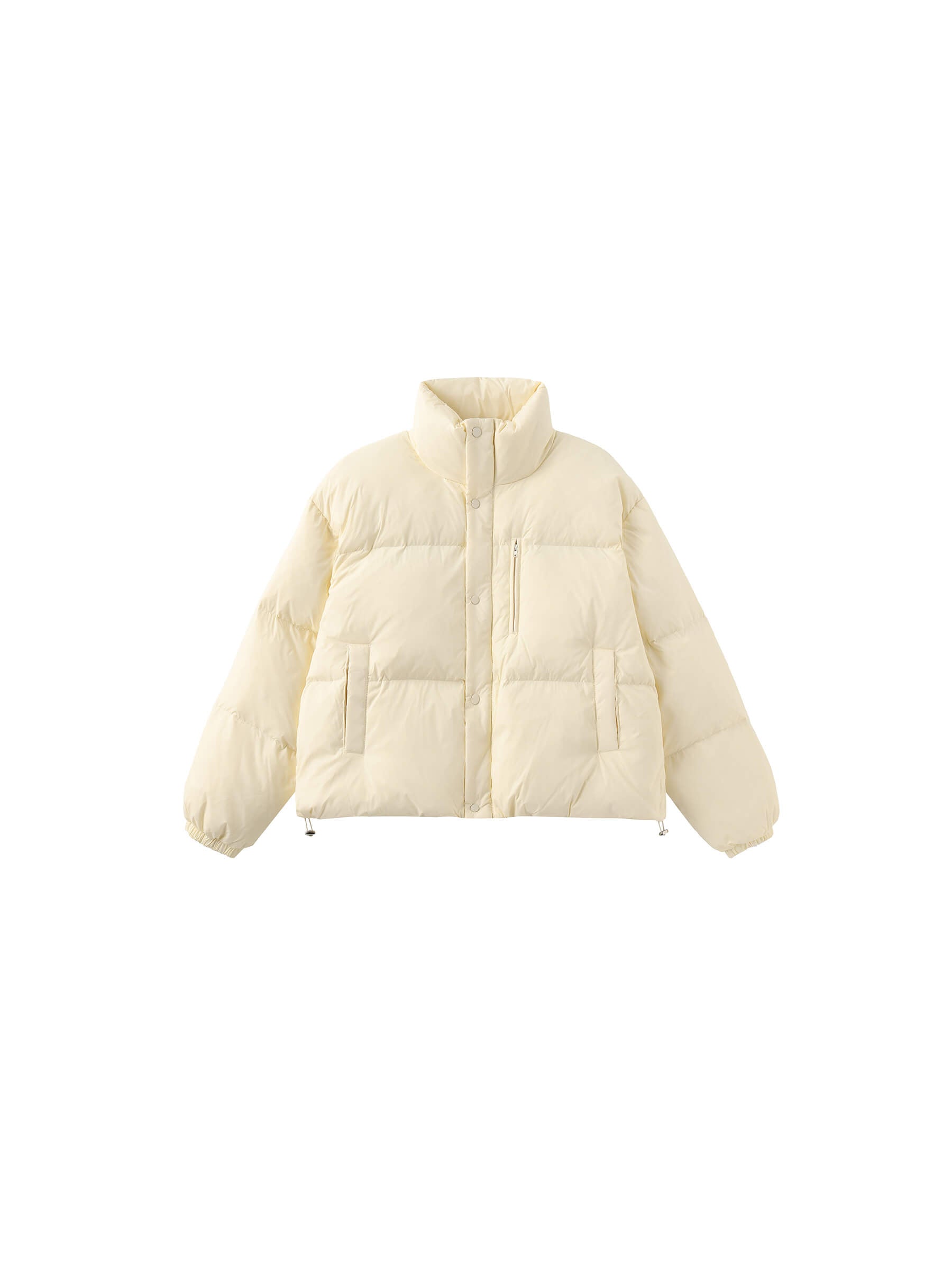 Cropped High Neck Down Coat-24